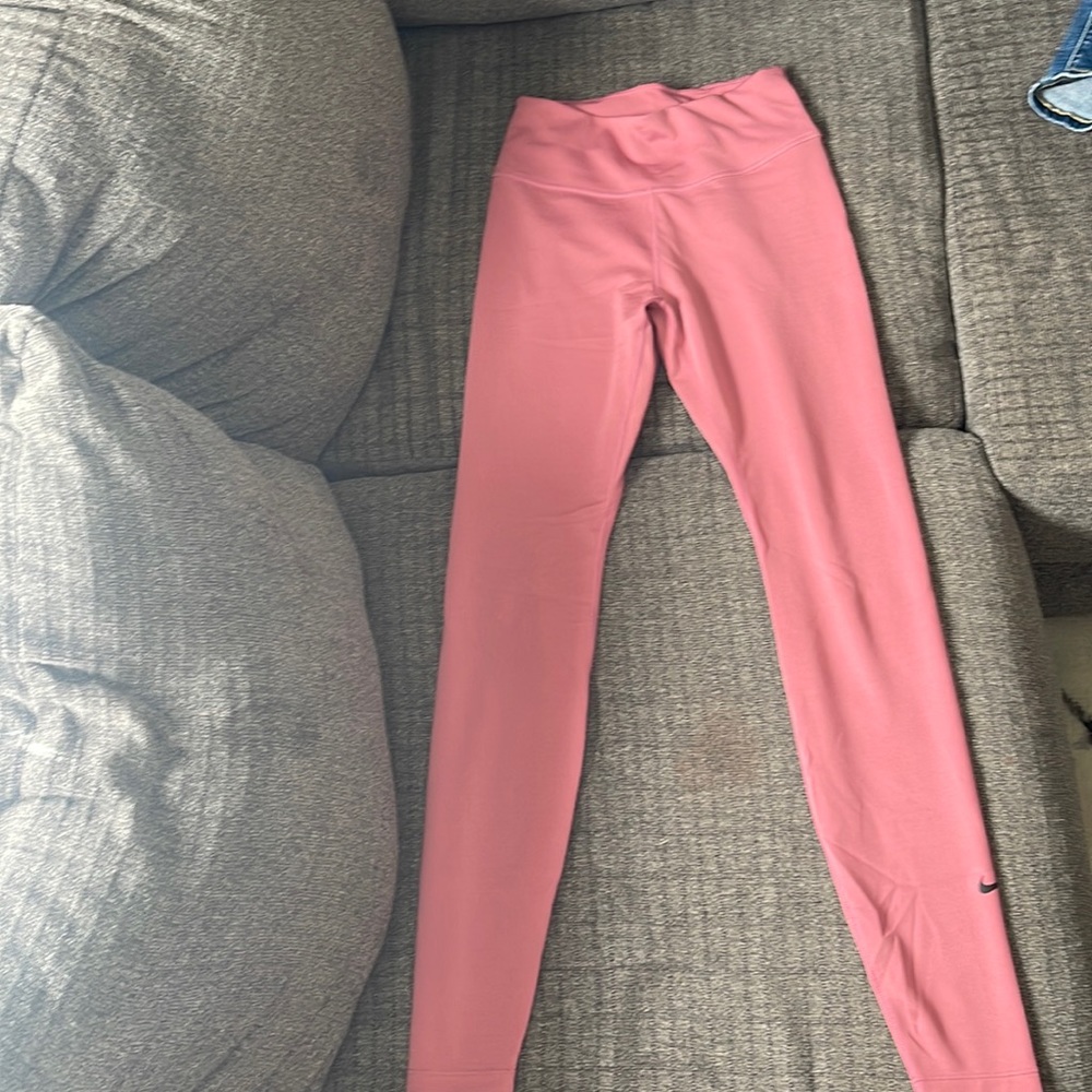 Pink Mid Rise Nike Leggings